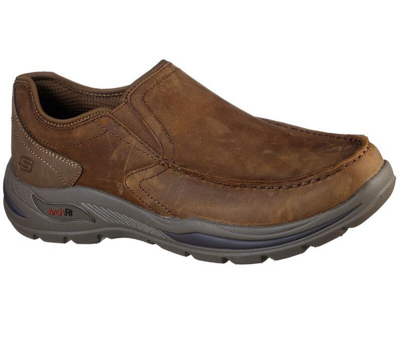 Skechers Herr Bruna Slip On - Arch Fit - Hust - Sverige (GODZP-8140)